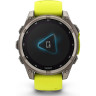 Смарт-часы GARMIN FENIX 8 – 47 мм, Solar Sapphire, титан с ярко-желтым/графитовым силиконовым ремешком 010-02906-21