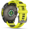 Смарт-часы GARMIN FENIX 8 – 47 мм, Solar Sapphire, титан с ярко-желтым/графитовым силиконовым ремешком 010-02906-21